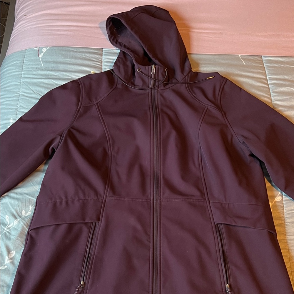 George Women's Hooded Ski Jacket in Dark Purple